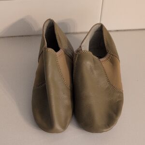 Tan Kids Jazz Dance Shoes